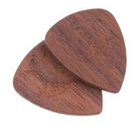 Beaupretty 2pcs Black Walnut Wood Guitar Picks Practical Wooden Plectrums for Acoustic and Electric Folk Guitars Portable Accessories for Music Players