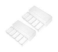 Beaupretty 2pcs Blind Small Blind Poker Chips High Compartments Poker Chip Tray Rack Storage Organizer Storage Case
