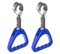 Beaupretty 2pcs Blue Vehicle Adjustable Grab Grip Hand Hook for Public Transportation, Ergonomic Plastic Car Handle Strap with Enhanced Safety for Elderly and Disabled Passengers