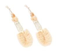 Beaupretty 2pcs Body Exfoliator Brush Sisal Silk Bath Brushes Body Scrubbers for Deep Cleansing Skin Exfoliation