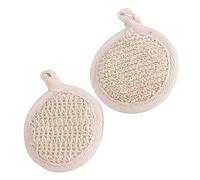 Beaupretty 2pcs Body Scrubber Towels 8x8cm Natural Exfoliating Shower Cloths for Bathing and Skin Care, Body Exfoliator Scrub Pads Suitable for Daily Shower Use