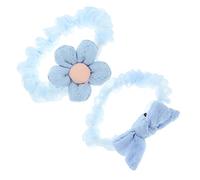 Beaupretty 2pcs Bow Hair Ties for Soft Cartoon Ponytail Holders with Creamy Mesh Design Elastic Hair Accessories for Birthday Parties and Daily Wear
