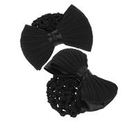 Beaupretty 2pcs Bowknot Hair Bun Cover with Decorative Snood Professional Hair Accessories for Women and Girls for Uniforms Hotels Banks and Restaurants