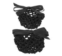 Beaupretty 2pcs Bowknot Hair Nets Non Slip Mesh Hairpin Clips for Nurses Hotel Staff Bank Workers Comfortable Soft Hair Protection Ponytail Holder Accessories