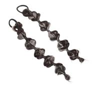 Beaupretty 2pcs Braided Bubble Ponytail Extension for Women High Temperature Silk Synthetic Hair Wrap Around Hairpiece Natural Look for Parties Festivals and Daily Wear