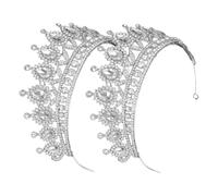 Beaupretty 2pcs Bridal Ensemble Rhinestone Tiara Crown Dreamy Princess Design for Wedding Birthday Prom Hair Accessories