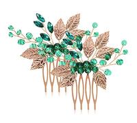 Beaupretty 2Pcs Bridal Hair Comb Shiny Rhinestone Leaf Vine Clips Elegant Hair Accessories for Wedding Prom for DIY Hairstyle Feminine Elegance