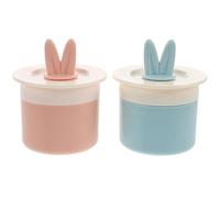 Beaupretty 2pcs Bunny Ear Foamer Bottle Travel Face Wash Tools for Rich Foam Creation Gentle Skincare Bubble Maker Pink and Blue for Home and Travel Use