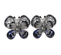 Beaupretty 2pcs Butterfly Hair Claw Clips Vintage Rhinestone Crystal Hair Accessories for Women Lightweight Smooth Surface Suitable
