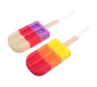 Beaupretty 2pcs Calypso Sponge Body Shower Sponge Exfoliating Loofah Bath Scrubber Handle for Sensitive Skin