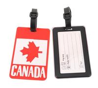 Beaupretty 2pcs Canada Flag Luggage Tag with Design Durable Suitcase Id Labels Reusable Travel Bag Name Tags for Boarding Pass and Work Cards for Canadian Travelers