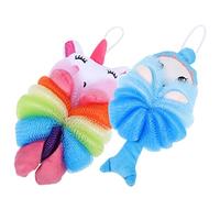 Beaupretty 2Pcs Cartoon Bath Loofah Balls Soft Exfoliating Shower Sponge for Unicorn Bathing Balls for Fun and Relaxing Bath