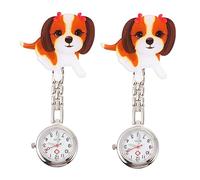 Beaupretty 2pcs Cartoon Hanging Watch for Boys and Girls As Pocket Watch Cute Clock Design for Exam Use Doctor Chest