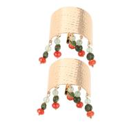 Beaupretty 2pcs Chinese Style Hair Buckle Cuff and Tassel Fringe Trim for Everyday Ponytail Holders Special Events