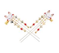 Beaupretty 2pcs Chinese Theme Tassel Hair Clips Vintage Alloy Side Clip Headpieces Cartoon Mask Design for Women and Stylish Chinese Styled Hair Accessories Random Color