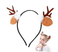 Beaupretty 2Pcs Christmas Antler Hairbands for Lightweight Adorable Elk Headband Hair Clips Festive Headdress Accessories for Holiday Parties and Costume Dress Up