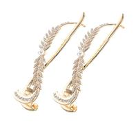 Beaupretty 2pcs Claw Hair Clips Women Vintage Rhinestone French Hair Pins for Ladies