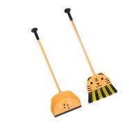 Beaupretty 2Pcs Cleaning Set with Broom and Dustpan Lightweight Housekeeping Kit with Playful Tiger Design Easy to Use Miniature Cleaning Tools for Preschool Boys and Role Play Fun