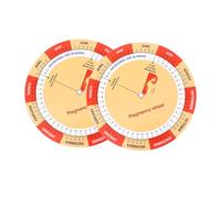 Beaupretty 2pcs Color Printed Pregnancy Wheel with Fetal Development Chart Paper Date Calculator for Expecting Mothers Easy Tracking Tool and Insightful Pregnancy Timeline Guide