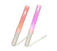 Beaupretty 2pcs Color Remote Control LED Light Up Wands Multi Mode Glowing Sticks for Concerts Parties Weddings Christmas Visual Effects Portable and Lightweight Party Props