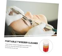 Beaupretty 2Pcs Convenient Eyelash Tweezers Cleaners with Built Sponge Balls for Salon Use Lash Tweezers Washing Detergents Portable Beauty Tool for Professional and Home Cleaning