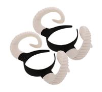 Beaupretty 2pcs Cosplay Sheep Horn Headband Lightweight RAM Horns Headdress for Dress Up Parties Photo Shoot Soft Lamb Goat Costume Hairband