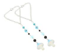 Beaupretty 2pcs Creative Blue Mushroom Hanging Ornaments with Resin and Stainless Steel Material, Not Easy to Break and No Burrs, for Corridors and Backpacks Car Hanging Accessories