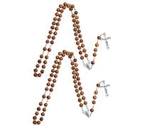 Beaupretty 2pcs Cross Neck Pendant Jewelry Jesus Neck Chain Versatile Beaded Necklace Bracelet for Christmas Loved Ones Fine Craftsmanship Inspirational Design