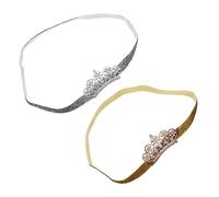 Beaupretty 2pcs Crown Hairband Gold Silver Birthday Crown Headbands for Hair Jewelry for Newborns and Special Occasions