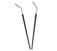 Beaupretty 2pcs Curved Fan Lower Eyelash and Eyebrow Brushes for Precise Eye Makeup Portable Travel Lash Grooming Tools for Professional and Home Use