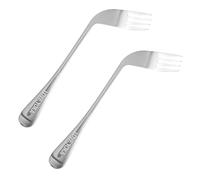 Beaupretty 2pcs Curved Forks Easy Use Tableware Food Feeding Aids Angled Fork for Patients Disabled Hands