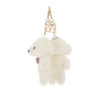 Beaupretty 2pcs Cute Plush Puppy Keychain with Gold Clips Cartoon Dog Backpack Charms for Lightweight and Portable Bag Pendant Gifts