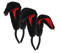 Beaupretty 2Pcs Cute Plush Rabbit Ear Headband Soft Bunny Ears Hairband for Cosplay Easter Party Women Accessories Comfortable Gift