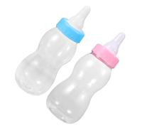 Beaupretty 2pcs Cute Transparent Coin Storage Bottles for Shower Celebrations Compact Coin Holder for Candies Dried Fruits Design