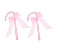 Beaupretty 2pcs Dance Cane with Elegant Bow Plastic Crutch for Boys Party Cosplay Jazz Performance Props Valentine S Day Costume Accessory