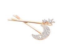 Beaupretty 2pcs Decorative Bobby Rhinestone Moon Star Hair Clips for Women Unique Hair Accessories for Thin Elegant Styling for Any Occasion