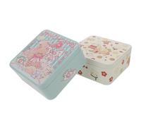 Beaupretty 2pcs Decorative Tinplate Storage Containers with Lids for Preserving Cookies Biscuits Candies for Holidays Birthdays Special Occasions