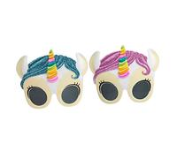 Beaupretty 2pcs Decorative Unicorn Glasses Lovely Unicorn Style Party Props for Festivals Birthdays and Live Performances Fun Cartoon Photo Accessories Blue Pink
