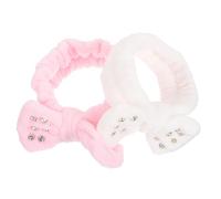 Beaupretty 2pcs Diamond Butterfly Headband for Washing Face Spa Headband Bow Design Makeup for Women Pure Hair Band Soft Material