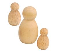 Beaupretty 2pcs DIY Hand Painted Wooden Peg Dolls Unfinished Blank Wood Figures for Creative Painting Safe Decorative Dolls for Arts and Crafts Enhances Motor Skills and Imagination