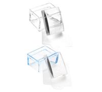 Beaupretty 2pcs DIY Nail Art Stampers for Manicure Plastic Stamper Tools in Blue and Transparent Compact for Easy Nail Design at Home and Salon
