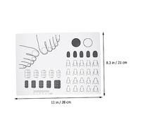 Beaupretty 2Pcs DIY Nail Training Mats Silicone Manicure Cushions with Colorized Pads for Nail Art Practice and Salon Use Semi Transparent and White Pads