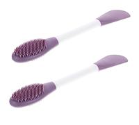Beaupretty 2pcs Double-sided Silicone Mud Brush for Facial Cream Application Lightweight and Portable Beauty Tool for Home Salon Use for Hard Reach Areas