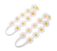 Beaupretty 2pcs Elastic Floral Headband for Women Artificial Daisy and Sunflower Hair Accessories Bohemian Style for Parties Weddings and Festivals