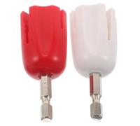 Beaupretty 2pcs Electric Guitar Peg Winder Plug for Ukulele Classical Guitar String Changing Tool Red White Metal Silent Mechanism Portable for Quick Maintenance