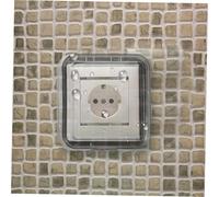 Beaupretty 2pcs Electrical Outlet Covers Adhesive Wall Protector for Bathroom and Outdoor Use Material Plug Socket Shield Stylish Black Weatherproof Switch Guard
