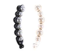 Beaupretty 2pcs Elegant Banana Shape Hairpin Pearl Ponytail Clip for Updo Hair Clip Claw