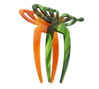 Beaupretty 2pcs Elegant Butterfly Hairpins Vintage French Fork Pins Acetate Material Traditional Chinese Hair Accessory Stylish Bun Clip for Women