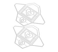 Beaupretty 2pcs Envelope Die Cuts Heart Envelope Templates Carbon Steel Silver Precision Cutting Easy Operation for Hobbyists Professionals DIY Album Making Scrapbooks