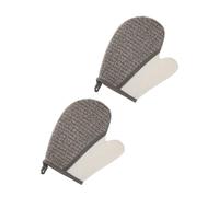 Beaupretty 2pcs Exfoliating Bath Gloves Dead Skin Remover Hand Scrubber Back Bath Gloves